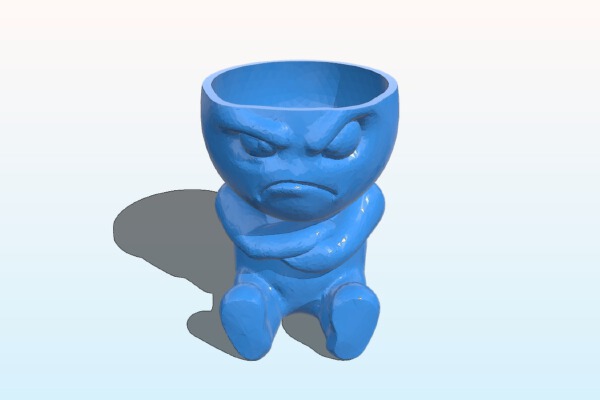 Grumpy Egg Planter Cup | 3d print model