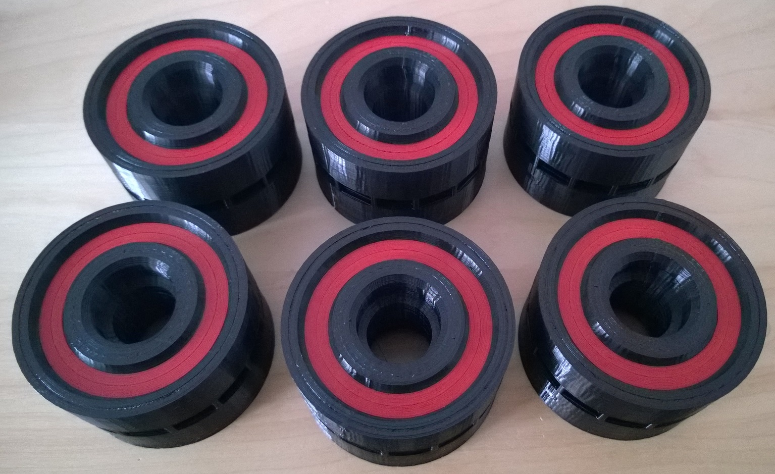 Wheels with groove and colored insert