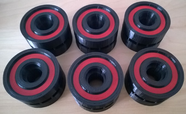 Wheels with groove and colored insert | 3d print model