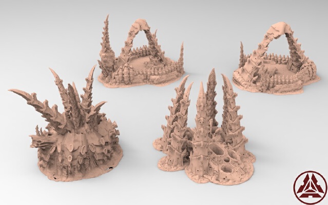 tyty tyran tyranid 40k starship trooper notable small terrain remix Part 9 | 3d print model