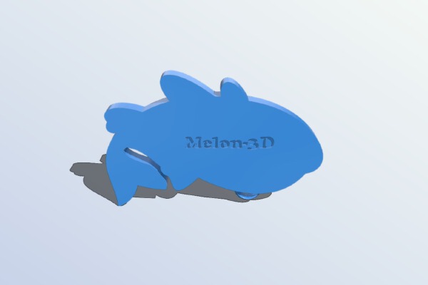 cute coi fish key chain | 3d print model