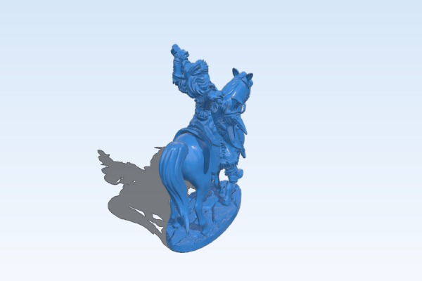 Barbarian girl on horseback | 3d print model