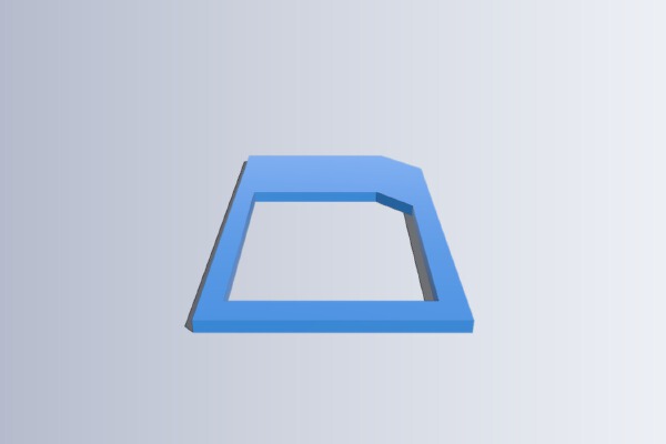 Microsim to SIM adapter | 3d print model