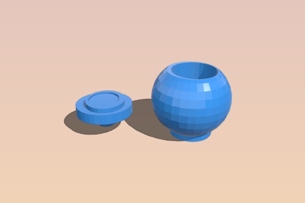 round jar with lid | 3d print model