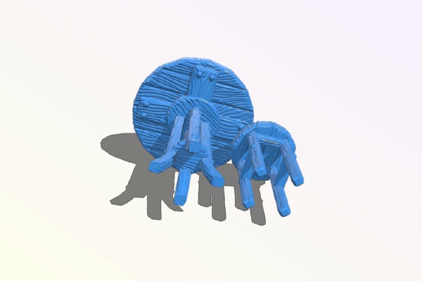 Round table and stool | 3d print model