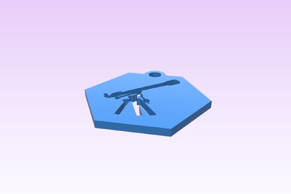 Refractor Telescope Keychain | 3d print model
