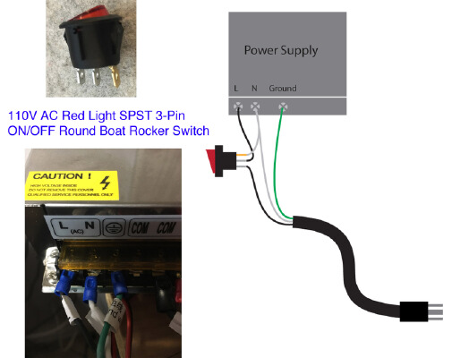 Ender Power Supply Cover with Shut off Switch | 3d print model