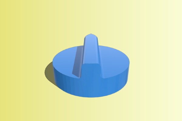 Stove Knob (funky back shape) | 3d print model