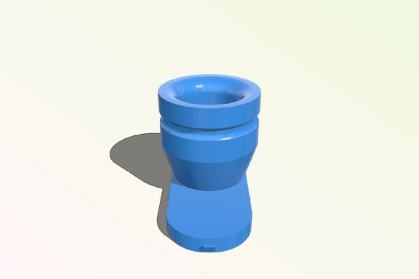 Davinci 88mm side fan exhaust coupling . To fit 100mm ducting | 3d print model