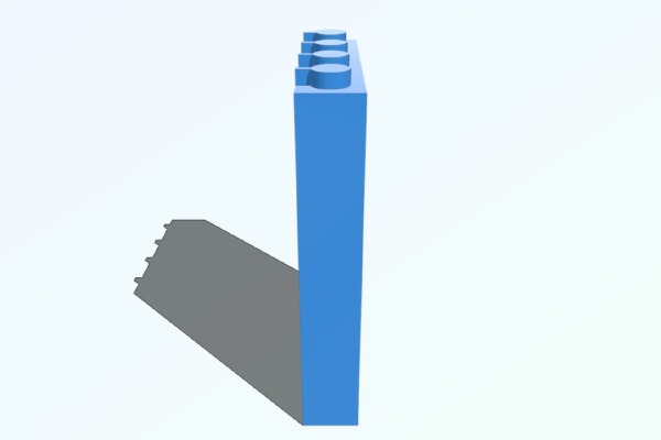 Lego compatible wall piece (no window) | 3d print model