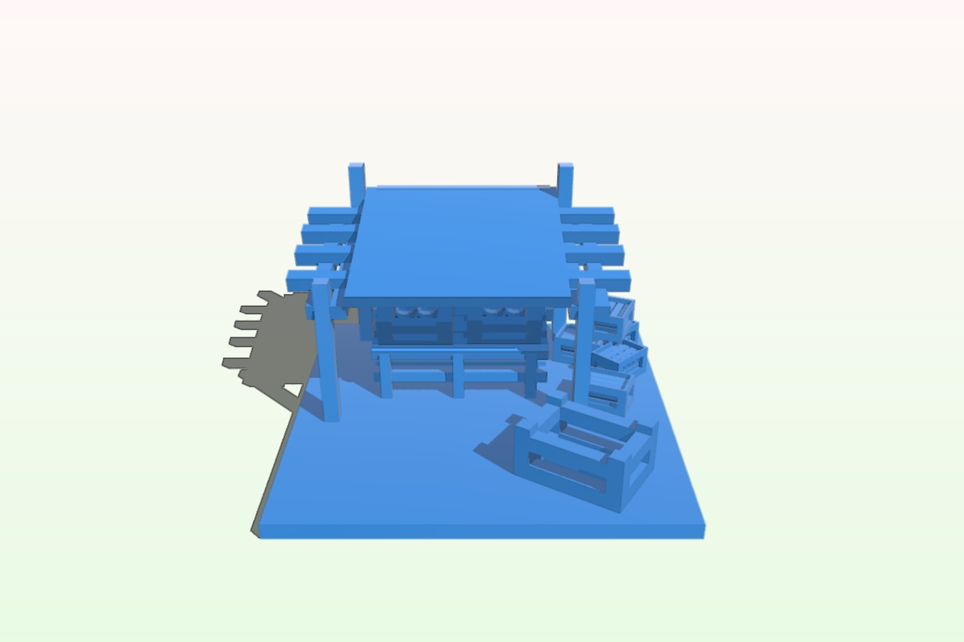 Medieval market stall