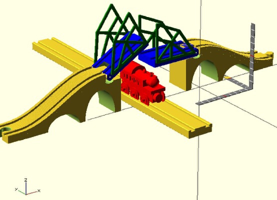 Drawbridge for wooden toy (Thomas) train set | 3d print model