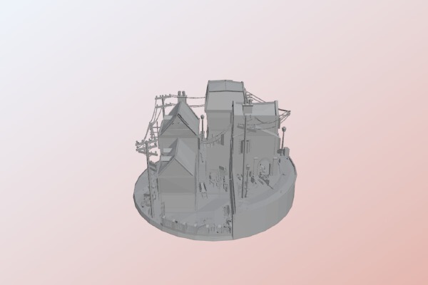 ww2 village - diorama | 3d print model
