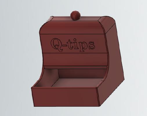 Q-tip holder | 3d print model