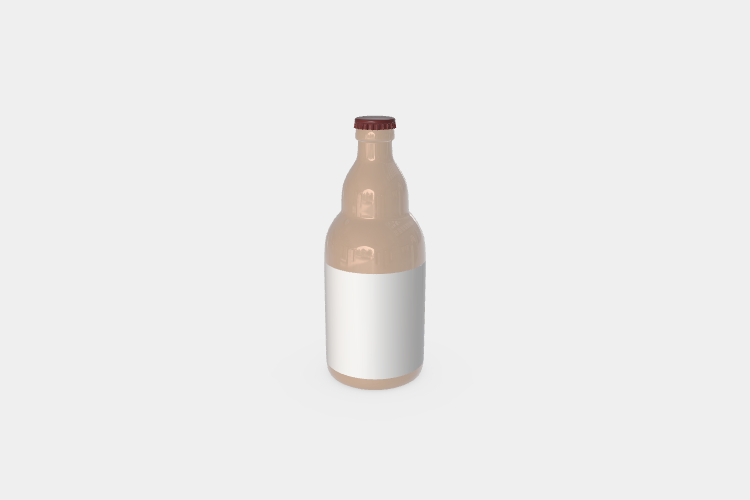<p>The current mockup is Glass Beer Bottle, and it is used for Alcohol, Beverage, Juice, Liquid, Liquor.</p>