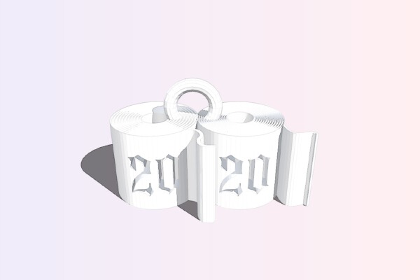 Christmas 2020 Toilet Paper Ornament | 3d print model