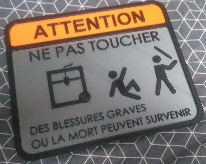 DO NOT TOUCH - Sign - French version + MMU2