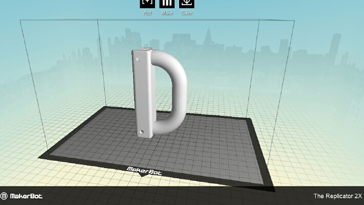 Handle for prusa i3 20x20 aluminium | 3d print model