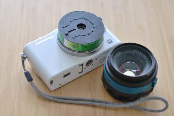Micro 4_3 Body Cap Lens using Fujifilm Quicksnap Flash lens with Simple Helicoid | 3d print model