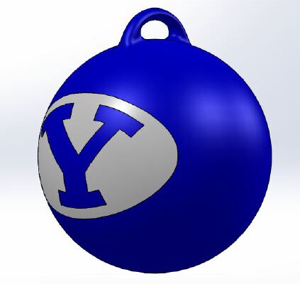 BYU Christmas Ornament | 3d print model