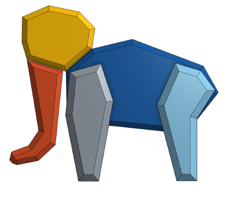 Magnetic Low Poly Elephant | 3d print model