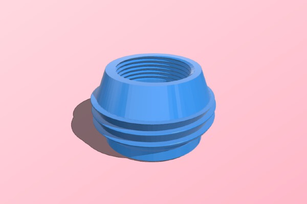 Plastic drum - BSP adapter | 3d print model