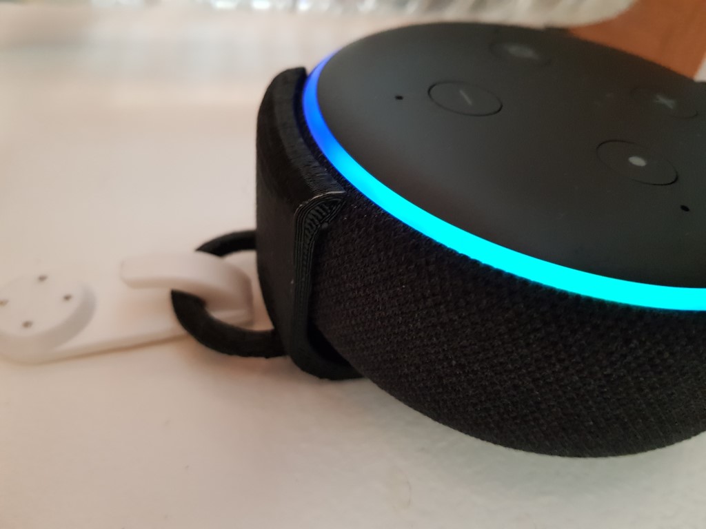Amazon Alexa Echo Dot 3rd Gen Holder with a ring to hang from a hook (Remix)