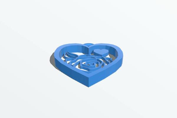 Heart Rose | 3d print model