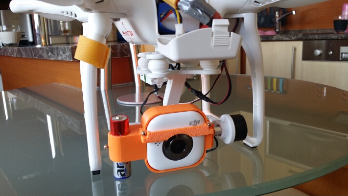 Walkera Gimbal adapter for DJI Phantom FC40 Camera | 3d print model