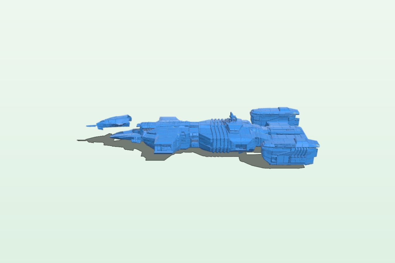 Starship with detachable shuttle_command module