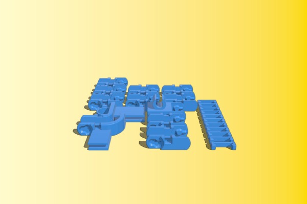 Cable chain for Leapfrog Creatr (left Y axis) | 3d print model