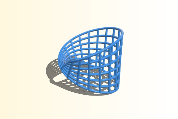 Wireframe Moebius | 3d print model