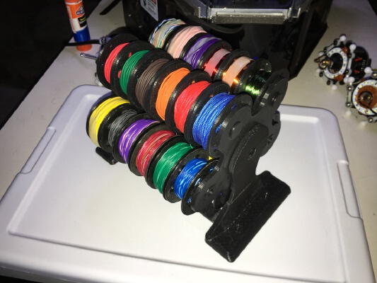 32 Spool Rotating Wire Organizer | 3d print model