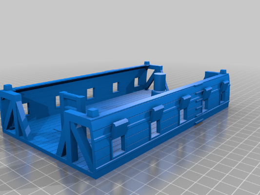 Modular Warship XVII - DnD (extra cut-outs & a grille) | 3d print model