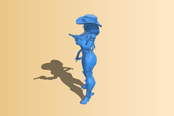 Western cowgirl | 3d print model