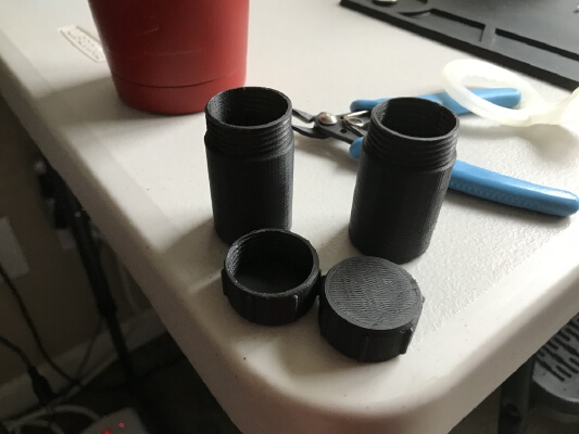 Simple Threaded bottle (1" x 2" capacity) | 3d print model