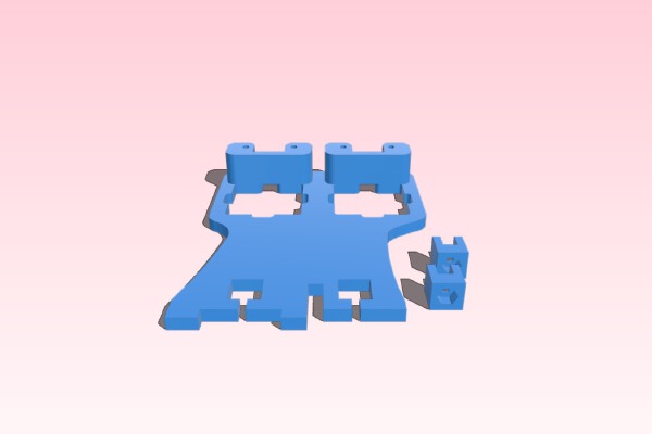 Dual EZStruder Mount for the Rostock Max V2 | 3d print model