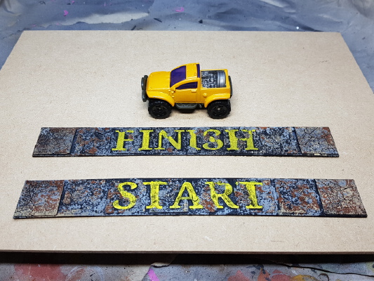 Gaslands Start and Finish lines | 3d print model