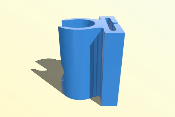 Fishing rod belt holder for diagonal belt | 3d print model