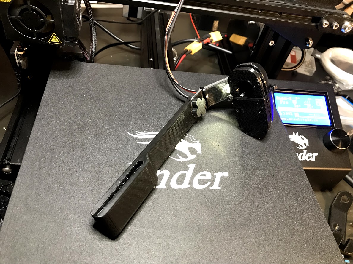 Logitech C270 bed support, turnable and with led mount, for Creality Ender 3