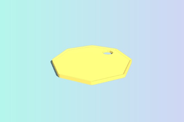Motorcycle Kickstand Pad  Puck - with whole | 3d print model