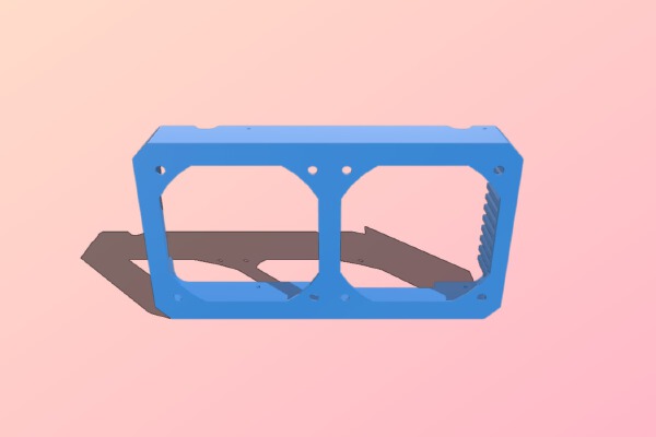 Flashforge Creator Pro Power Supply (Mean Well NES-350-24) Beefcake Fan Shroud Upgrade | 3d print model