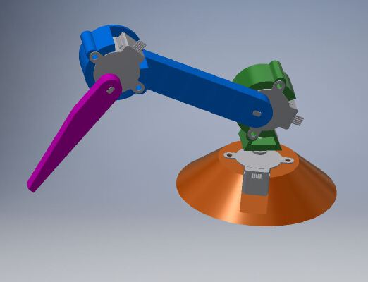 MiniArm - Small, Basic, Stepper-Motor Robot Arm | 3d print model