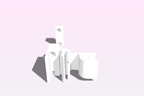 Simplified E3D V6 compatible X carriage for 3Dtje Mini 3D Printer | 3d print model