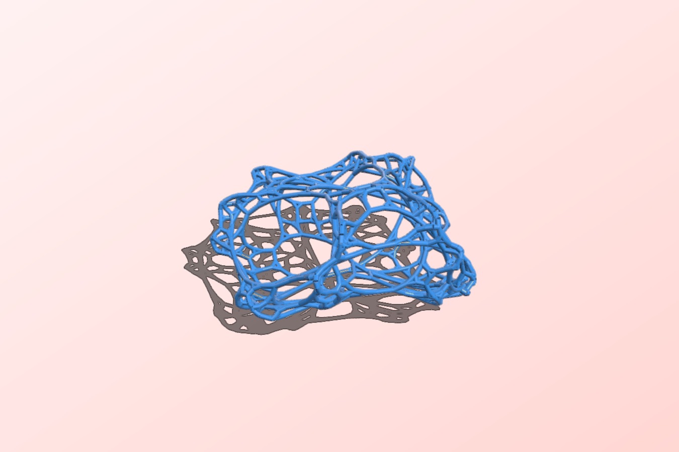 A Fractal Spiraling Network Which Corresponds to Hyperbolic Space