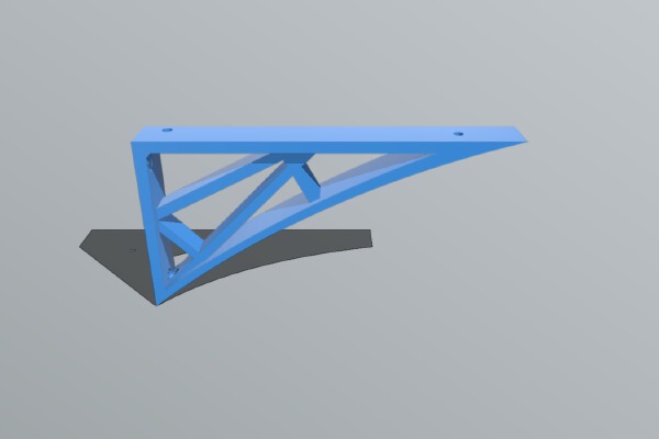 Strong 8 inch Shelf Bracket | 3d print model