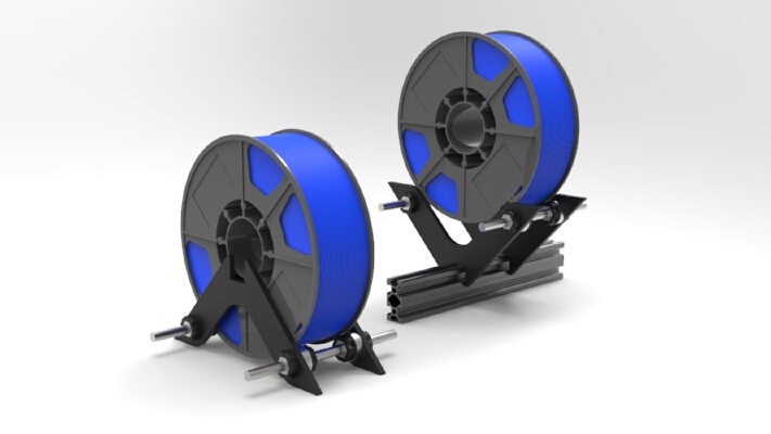 Soporte de Filamento _ Filament Spool Holder - Perfil 2020 ó Mesa | 3d print model