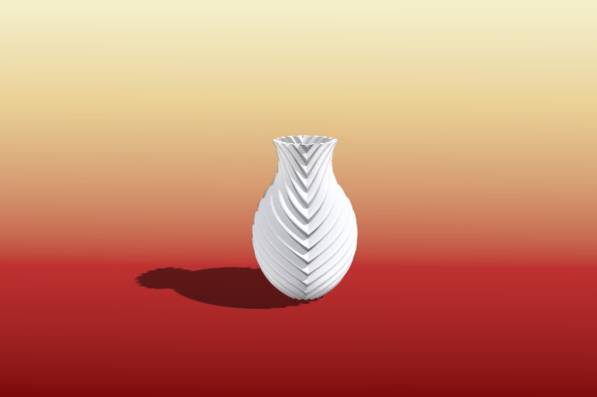 Cross Cut Spiral Vase