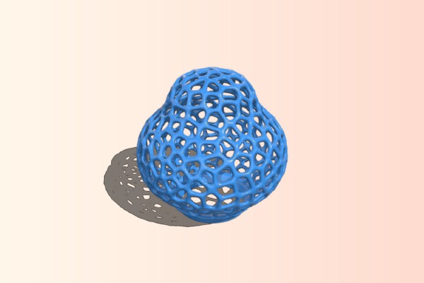 Voronoi LED toadstool tealight shade | 3d print model