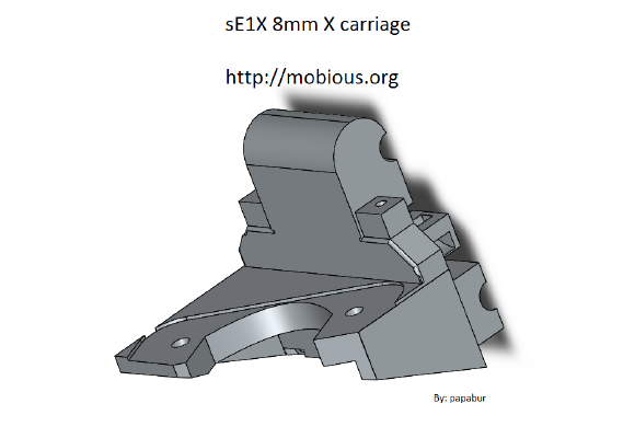 E1X 8mm_10mm carriages | 3d print model